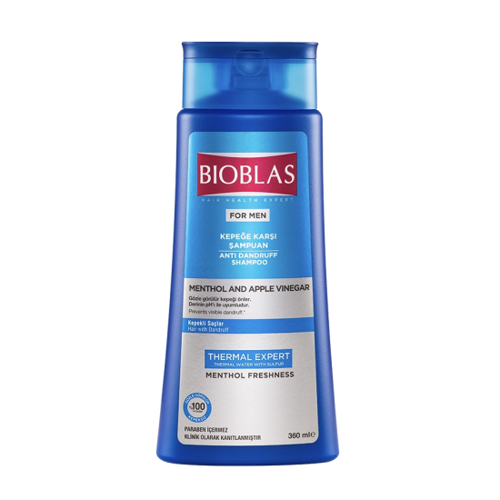 Bioblas Shampon për Meshkuj Menthol+Apple Vinegar 360ml