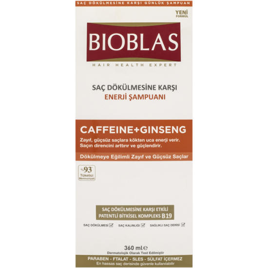 Bioblas Shampon Kafeinë + Xhinseng 360ml